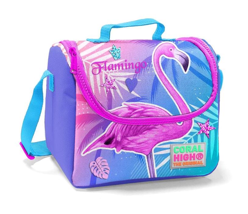 Coral High 22705 Flamingolu Termoslu Pembe Beslenme Çantası