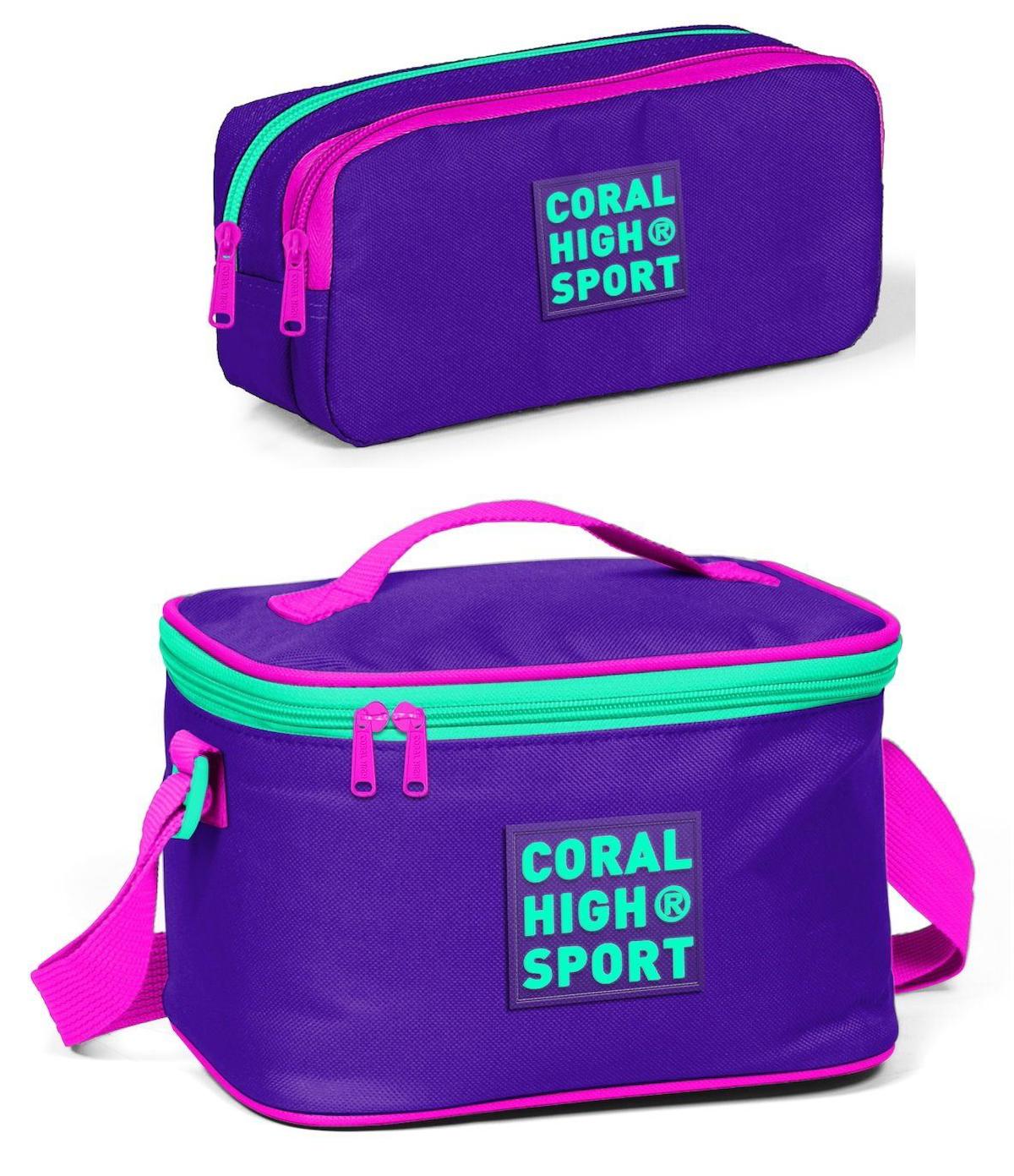 Coral High Sport Düz Termoslu Koyu Mor Beslenme Çantası