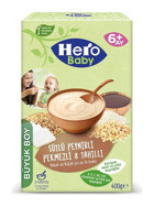 Hero Baby Laktozsuz Tahıllı Glutensiz Organik Pekmez-Peynir Probiyotikli Kaşık Maması 400 gr