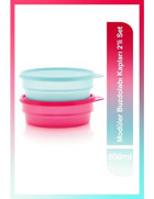 Tupperware Modüler Yuvarlak Plastik Saklama Kabı 2x500 ml