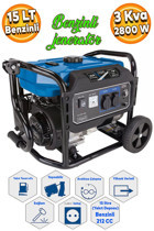Scheppach SG3200X 3.5 kVa İpli/Marşlı Benzinli Jeneratör