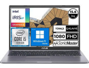 Asus X515EA-BQ1186 Dahili Intel Iris Xe Graphics Intel Core i5 1135G7 8 GB Ram 512 GB SSD 15.6 inç Full HD Windows 11 Home Laptop