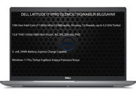 Dell Latitude 5540 Dahili Intel Iris Xe Graphics eligible Intel Core i7 1365U 32 GB Ram 256 GB SSD 15.6 inç Full HD Windows 11 Pro Laptop