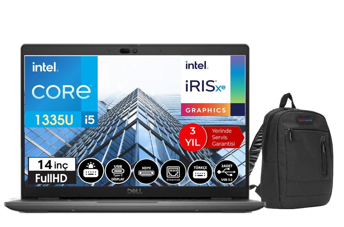 Dell Latitude 3440 DLN053L3440140104 Dahili Intel Iris Xe Graphics Eligible Intel Core i5 1335U 8 GB Ram 2 TB SSD 14 inç Full HD FreeDos Laptop + WeblegelsinÇanta