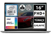 Dell Inspiron 16 5620 I56206005U05 Dahili Intel Iris Xe Graphics Eligible Intel Core i5 1235U 32 GB Ram 1 TB SSD 16 inç Full HD FreeDos Laptop