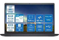 Dell Inspiron 3520 I35201013U011 Dahili Intel Iris Xe Graphics Eligible Intel Core i7 1255U 16 GB Ram 512 GB SSD 15.6 inç Full HD Windows 11 Home Laptop