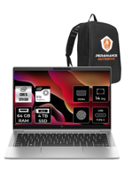 HP Elitebook 640 G10 8A570EA Dahili Intel Iris Xe Graphics Eligible Intel Core i5 1335U 64 GB Ram 4 TB SSD 14 inç Full HD FreeDos Laptop + PER4 Çanta