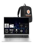HP Elitebook 860 G10 818R5EA Dahili Intel Iris Xe Graphics Eligible Intel Core i7 1355U 64 GB Ram 4 TB SSD 16 inç Full HD Windows 11 Pro Laptop + PER4 Çanta