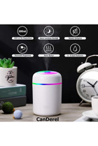 Canderel Aroma Difüzörü 300 ml Aromaterapi Işıklı İyonizerli Taşınabilir Şarjlı Mini Soğuk Buhar Makinesi