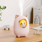 Beautifyy Karikatür Kedi 2 W 200 ml Aromaterapi Işıklı İyonizerli Taşınabilir Şarjlı Mini Soğuk Buhar Makinesi