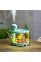 Ateştech Akvaryum Şekilli 460 ml 35 dB Aromaterapi Işıklı İyonizerli Taşınabilir Şarjlı Mini Soğuk Buhar Makinesi