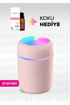 Arenist Aroma Difüzörü 300 ml Aromaterapi Işıklı İyonizerli Taşınabilir Şarjlı Mini Soğuk Buhar Makinesi Pembe
