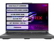 Asus ROG Strix G16 G614JV-N3110 Harici GeForce RTX 4060 Intel Core i7 13650HX 16 GB Ram 512 GB SSD 16 inç Full HD FreeDos Oyuncu Laptop