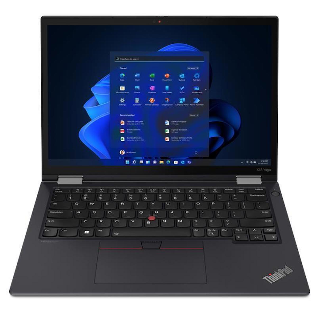 Lenovo X13 Gen 3 21BN0038TX Dahili Intel Iris Xe Graphics Eligible Intel Core i5 1235U 16 GB Ram 512 GB SSD 13.3 inç Full HD Windows 11 Pro Laptop