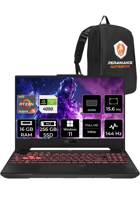 Asus TUF Gaming R5 LP158 Harici GeForce RTX 4050 AMD Ryzen 5 7535HS 16 GB Ram 256 GB SSD 15.6 inç Full HD Windows 11 Pro Oyuncu Laptop + PER4 Çanta