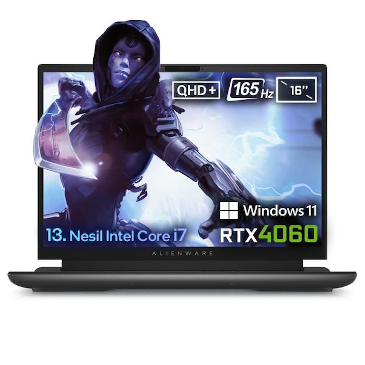 Dell Alienware M16 R1 AWM16I7X60WH Harici GeForce RTX 4060 Intel Core i7 13700HX 16 GB DDR5 Ram 512 GB SSD 16 inç QHD Windows 11 Home Oyuncu Laptop