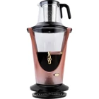Karaca 1500 W 3 lt Su Kapasiteli Cam Tek Demlikli Tek Musluklu Plastik Elektrikli Semaver Rosegold