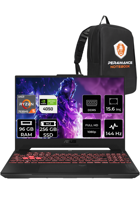 Asus TUF Gaming R5 LP158 Harici GeForce RTX 4050 AMD Ryzen 5 7535HS 96 GB Ram 256 GB SSD 15.6 inç Full HD FreeDos Oyuncu Laptop + PER4 Çanta