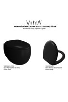 Vitra Memoria Rim-ex 46.5 cm Seramik Kanalsız Gömme Duvara Sıfır Asma Gömme Klozet Siyah + Soft Kapak