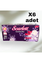 Scarlett Organik 20 Adet 6'lı Normal Günlük Ped