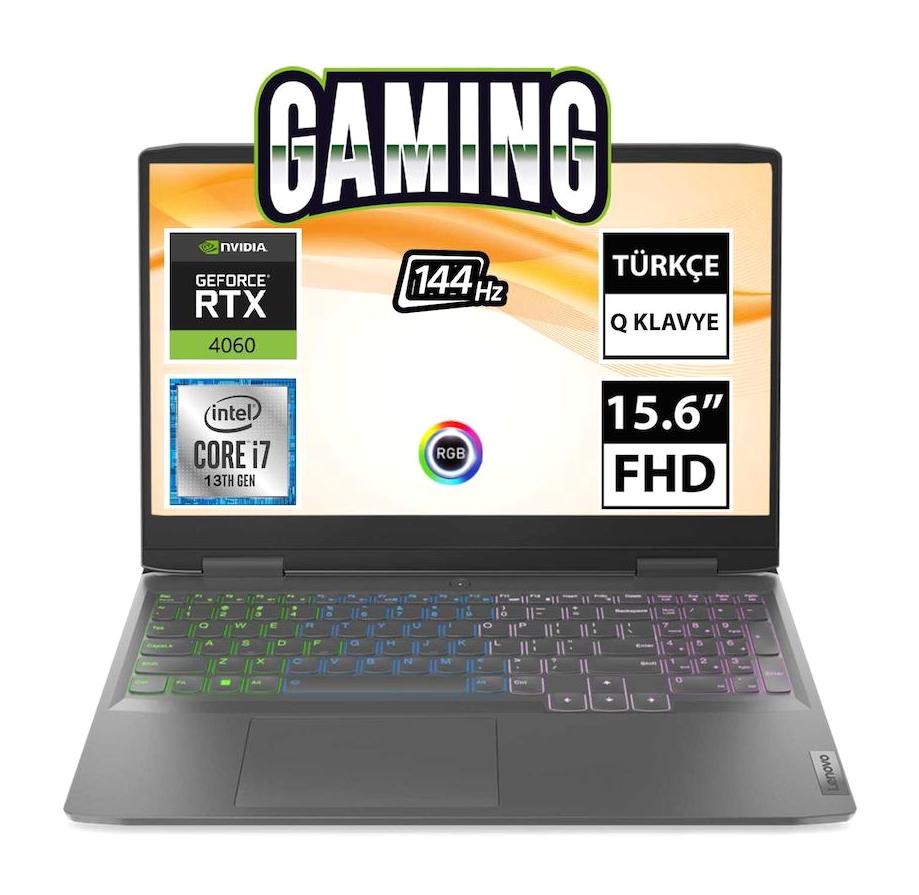 Lenovo LOQ 82XV00G9TX Harici GeForce RTX 4060 Intel Core i7 13620H 16 GB Ram 512 GB SSD 15.6 inç Full HD Windows 11 Home Oyuncu Laptop
