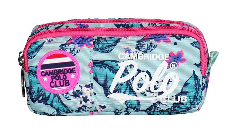 Cambridge Polo Club Island Roamer Çok Renkli Desenli Bez Bölmeli Çift Gözlü Dikdörtgen Cüzdan Kalemlik