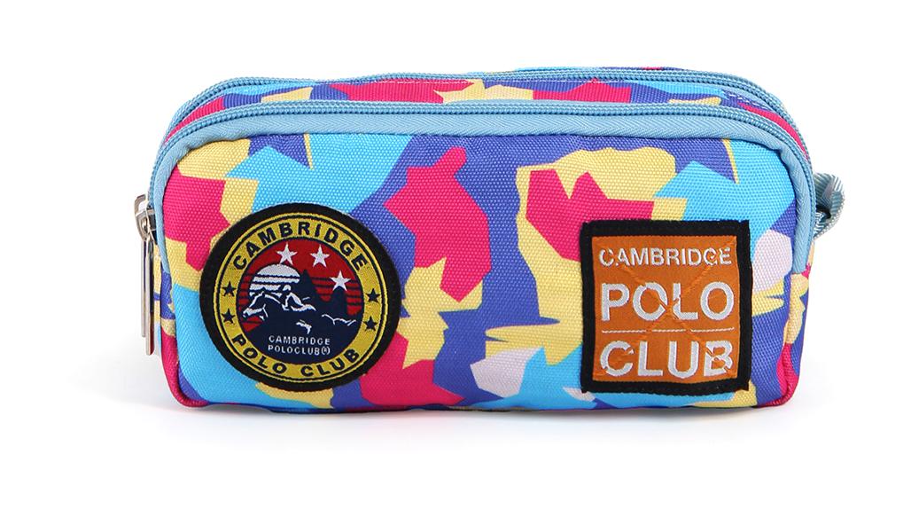 Cambridge Polo Club Tactical Çok Renkli Kamuflaj Bez Bölmeli Çift Gözlü Dikdörtgen Cüzdan Kalemlik