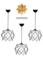 Taşcan Aydınlatma Harmoni 6'lı Siyah Metal Modern Metal Salon-Oturma Odası Avize