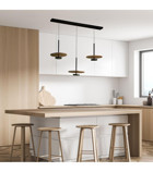 Vetro Design 5'li Çok Renkli Kristal Taşlı Rustik Cam Salon-Oturma Odası Avize