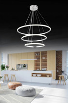 Nisaluce Tekli Beyaz Cam Modern Krom Salon Avize