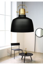 Hegza Lighting Tekli Siyah Metal Modern Alüminyum Salon-Oturma Odası Avize