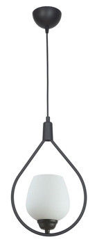 Fer Avize 3'lü Siyah Cam Modern Metal Salon-Oturma Odası Avize