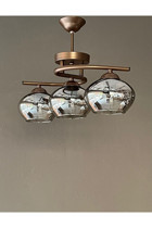 Avizehome Tekli Kahverengi Ahşap Rustik Ahşap Salon-Oturma Odası Avize
