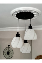 Ladco Aydınlatma A-567-9-Rg 9'lu Siyah Küre Modern Alüminyum Salon-Oturma Odası Avize