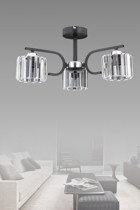 Eslight Eh35S 3'lü Siyah Plastik Modern Plastik Mutfak Avize