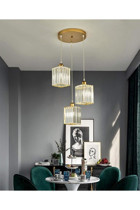 Homing Tekli Siyah Kumaş Modern Kumaş Salon-Oturma Odası Avize