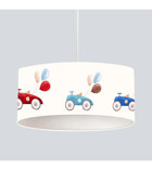 Ceritti Crttavzsvly-015 Tekli Çok Renkli Baskılı Modern Kumaş Bebek-Çocuk Odası Avize