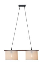 Luna Lighting 3967-3As-06 Aras 3'lü Kırmızı Desenli Modern Metal Salon-Oturma Odası Avize