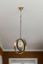 Ultra Home Aurora Tekli Altın Sarkıt Modern Metal Salon-Oturma Odası Avize