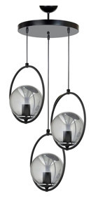 Avizade 3'lü Altın Kristal Taşlı Modern Metal Salon-Oturma Odası Avize