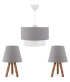 Art&Gift Tekli Siyah Sarkıt Modern Kumaş Salon-Oturma Odası Avize