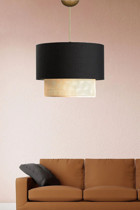 Bby Home & Desıgn Ameba Tekli Bej Sarkıt Modern Kumaş Salon-Oturma Odası Avize