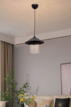Dekovien Tekli Altın Kumaş Retro Kumaş Salon-Oturma Odası Avize