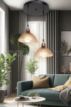 Mhm Collections 8000Seri Tekli Turkuaz Sarkıt Modern Çelik Bebek-Çocuk Odası Avize