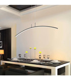 Lambadar Tekli Beyaz Sarkıt Modern Krom Salon-Oturma Odası Avize