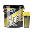 West Nutrition Muz Aromalı 60 Servis Kilo Aldırıcı Gainer 6000 gr Toz + Shaker