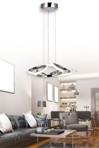 Evnalia 3'lü Bej Modern Alüminyum Salon-Oturma Odası Avize
