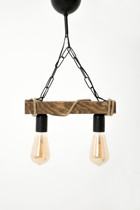 Luna Lighting 935717 Tekli Kahverengi Hasır Rustik Bambu Salon-Oturma Odası Avize