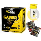Ronic Nutrition Çikolata Aromalı 60 Servis Kilo Aldırıcı Gainer 6000 gr Şase + Shaker + Tek Kullanımlık Whey Protein Çilek Aromalı 2 Adet