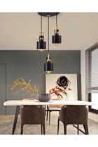 Oia Light Olw06M Tekli Bej Modern Bambu Salon Avize